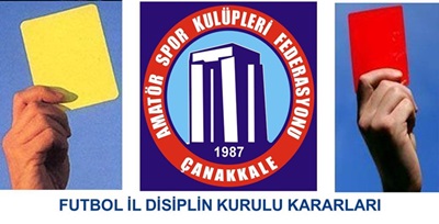 FUTBOL İL DİSİPLİN KURULU KARARLARI  30.11.2023 / 2023-2024/ 8