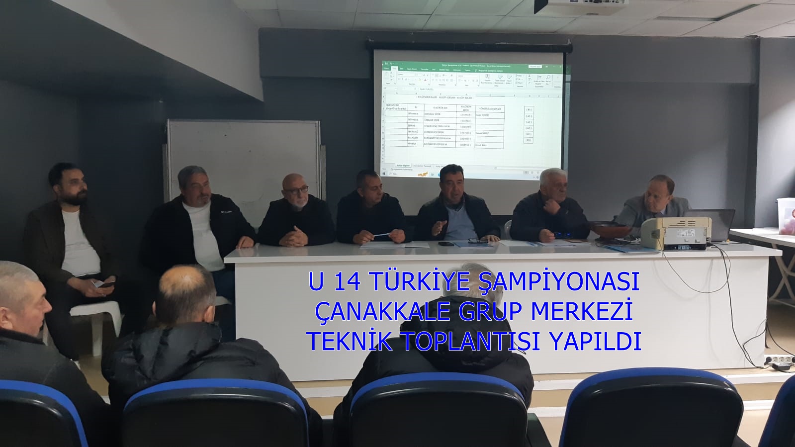 U 14 TÜRKİYE ŞAMP. 1.KADEME MÜSABAKALARI ÇANAKKALE GRUP MERKEZİ TOPLANTISI VE KURA ÇEKİMİ YAPILDI
