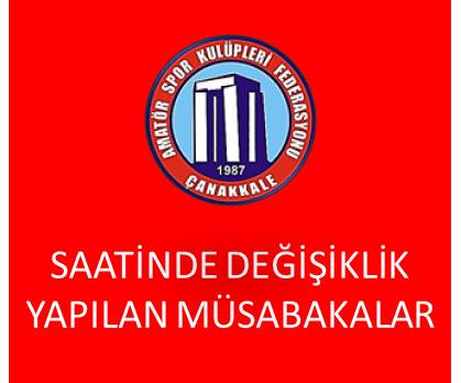 SAATİNDE DEĞİŞİKLİK YAPILAN U 12 MİNİKLER C GRUBU VE U 11 LİGİ MİNİMİNİKLER B GRUBU MÜSABAKALARI
