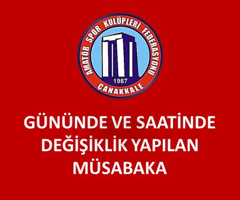 GÜNÜNDE VE SAATİNDE DEĞİŞİKLİK YAPILAN U 16 LİGİ MÜSABAKASI