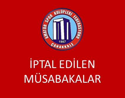 İPTAL EDİLEN U 16 LİGİ MÜSABAKASI VE U 13 LİGİ B GRUBU MÜSABAKASI