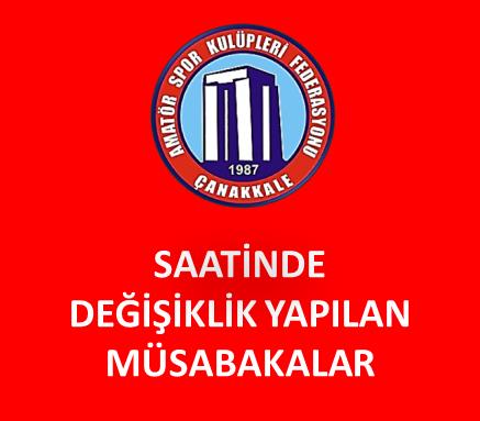 SAATİNDE DEĞİŞİKLİK YAPILAN SÜPER AMATÖR LİG, U15 LİGİ VE U13 LİGİ MÜSABAKALARI