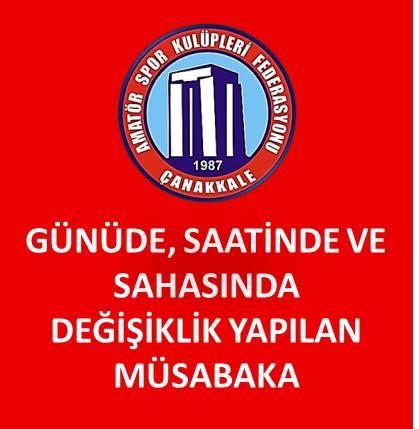 GÜNÜNDE, SAHASINDA VE SAATİNDE DEĞİŞİKLİK YAPILAN U 17 KIZLAR GELİŞİM LİGİ 9. GRUP MÜSABAKASI